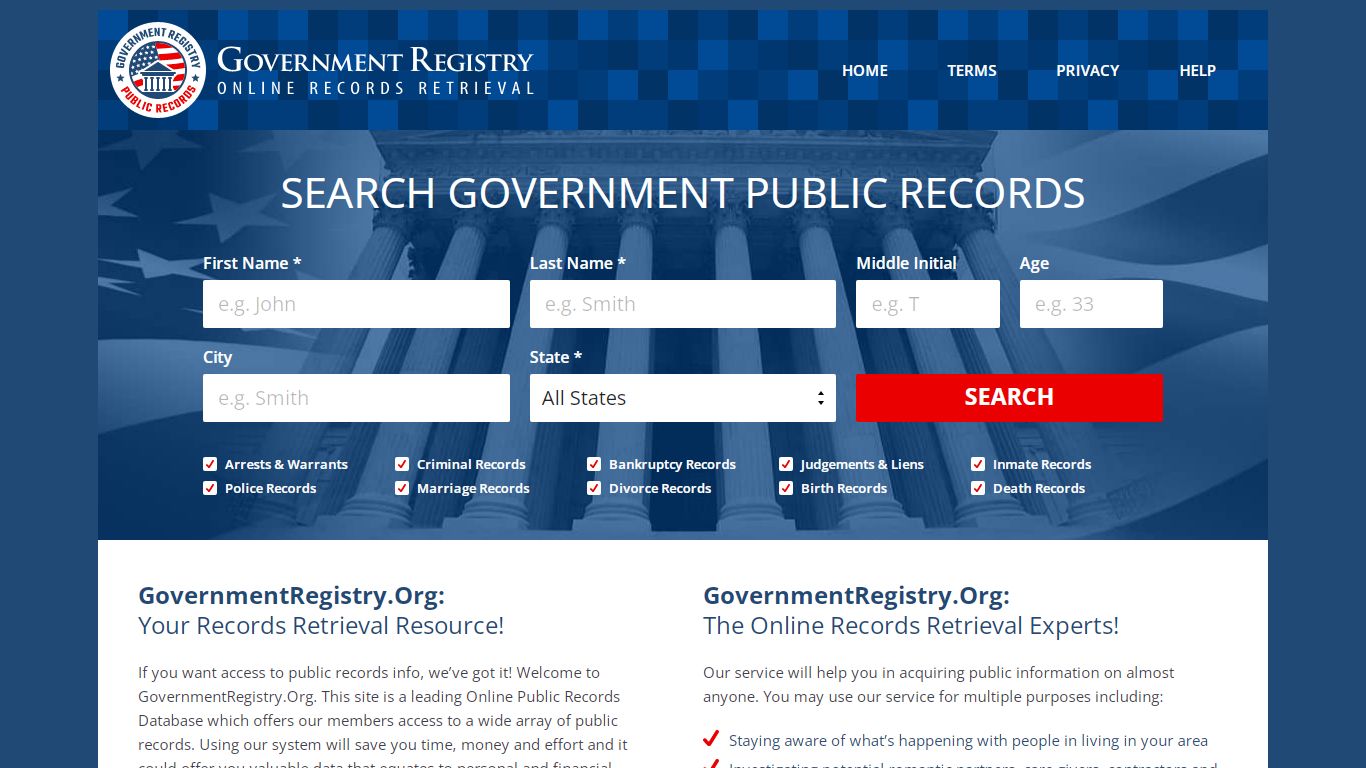 Search Government Public Records